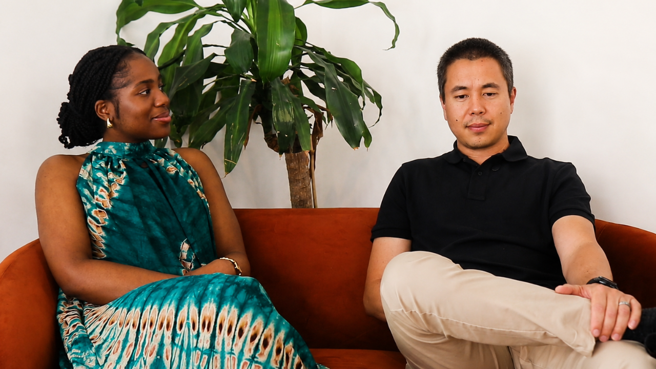 Awele speaking with Michael on The Yadah Podcast